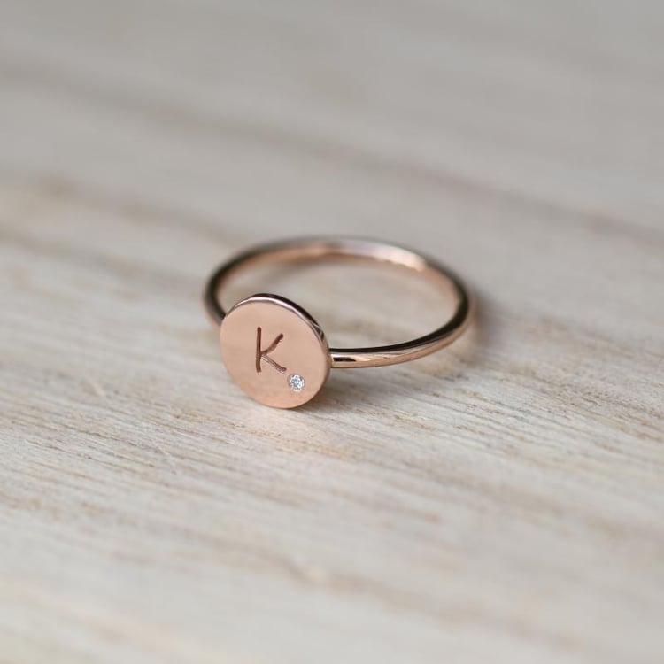 Goldring mit Gravur 48542