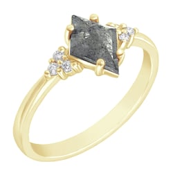 Unikater Ring mit Salt and Pepper Diamant Rogue