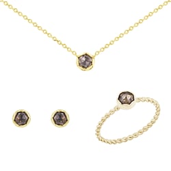 Vintage Schmuck-Set mit Salt and Pepper Diamanten Kieren