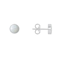 Minimalistische Goldohrringe mit weißen Opalen Aurinda