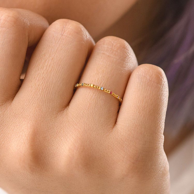 Minimalistischer Ring mit Edelsteinen Ihrer Wahl Tess 161232