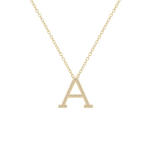 Personalisierter Buchstabenanhänger mit Diamanten Amira