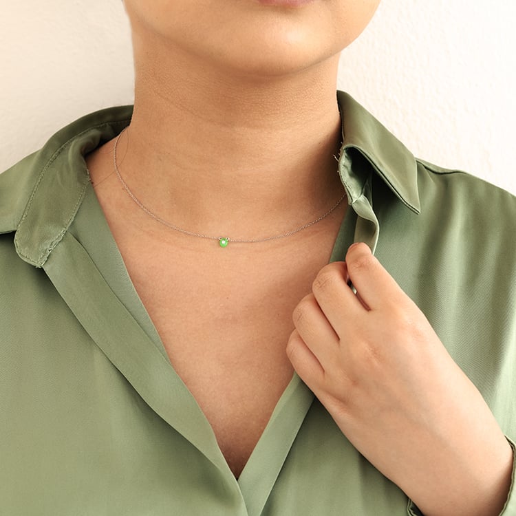 Halskette aus Keramik mit einem Lab Grown Diamanten Noemi 122086