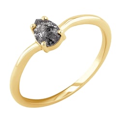 Verlobungsring mit Salt and Pepper Diamant in Birmenform Roisin