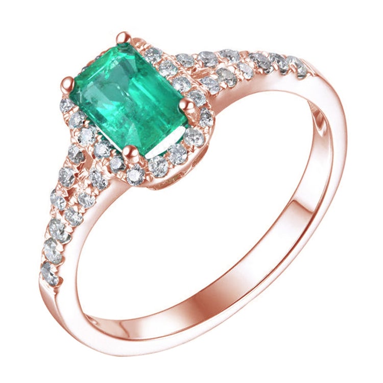 Goldring mit Smaragden und Diamanten Abbey 104574