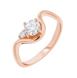 Verlobungsring in Wellenform mit Lab Grown Diamant Debora