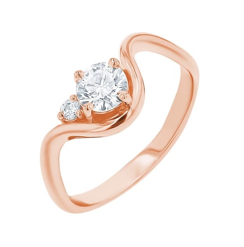Verlobungsring in Wellenform mit Lab Grown Diamant Debora