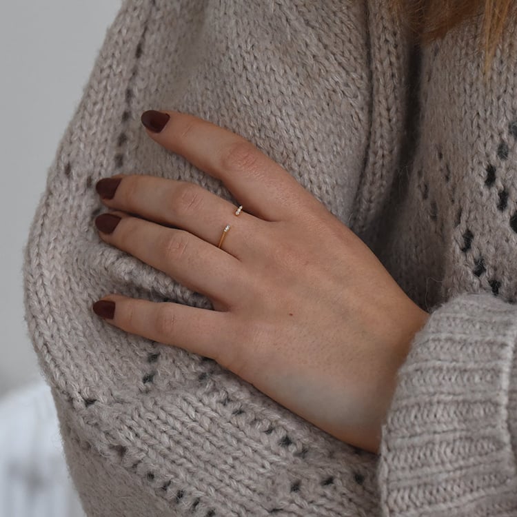 Außergewöhnlicher Ring mit sechs Diamanten Harleth 72915