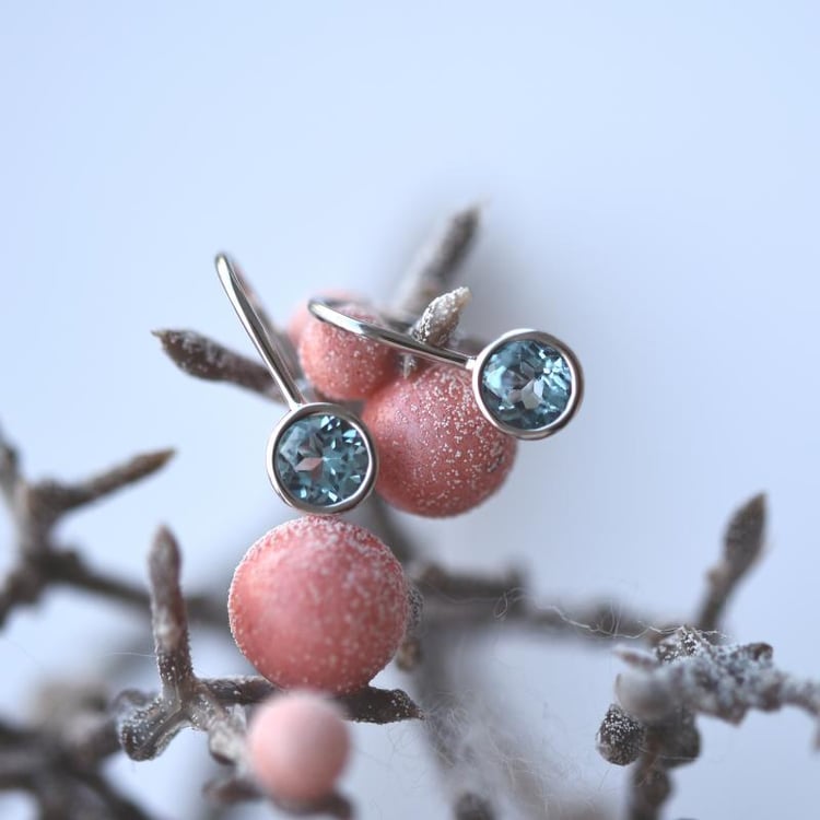 Bezel Ohrringe aus Gold 52329