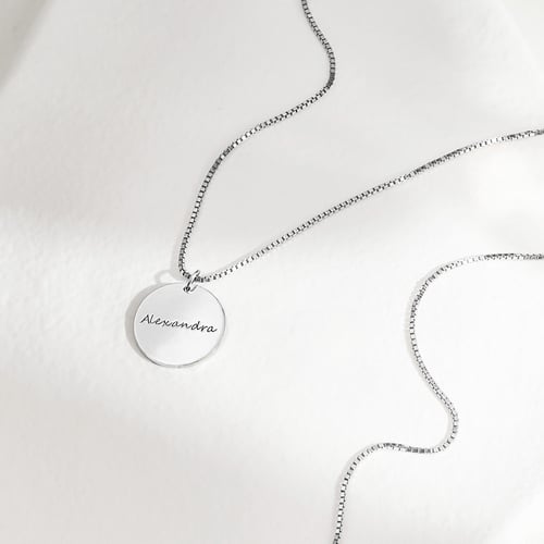 Platinanhänger mit beidseitiger Gravur Leasy