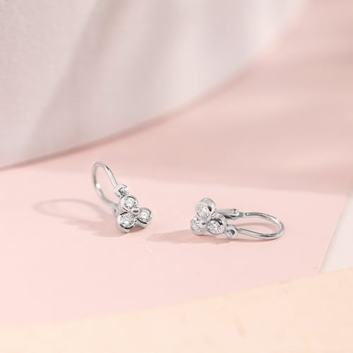 Goldene Kinderohrringe mit Lab Grown Diamanten Jasmine