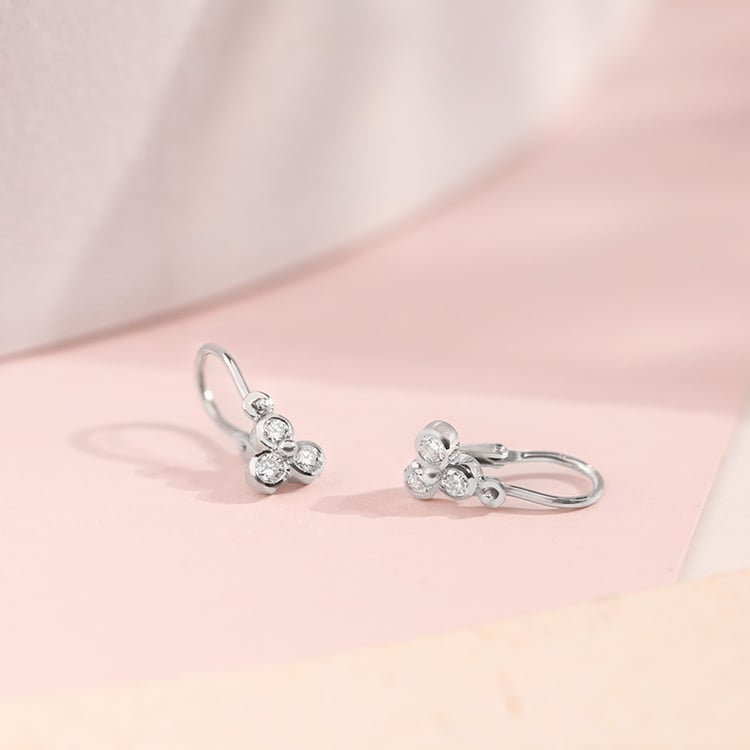 Goldene Kinderohrringe mit Lab Grown Diamanten Jasmine 153158