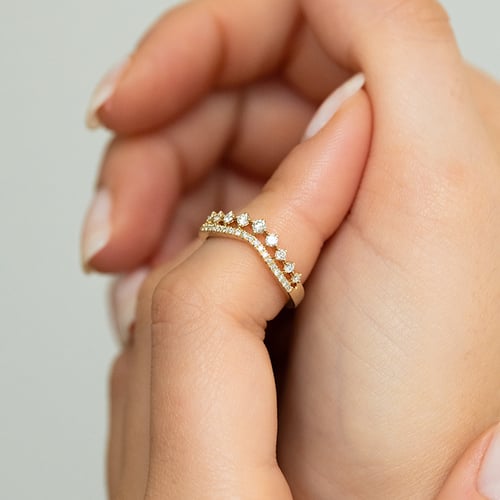 Doppelter Diamantring Hebe