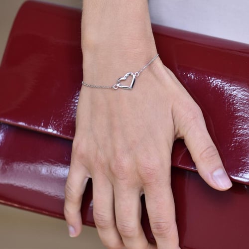 Modisches Armband aus Silber mit Herz Ollie