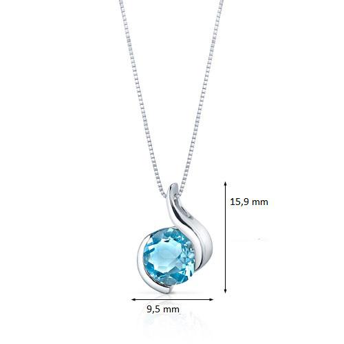 Silberne Anhänger mit Topas Thirumal 9897