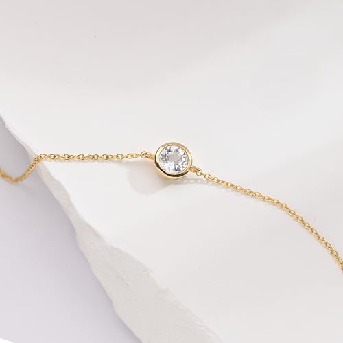 Silbernes Armband mit weißem Topas Arleth