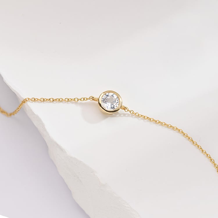 Silbernes Armband mit weißem Topas Arleth 153300