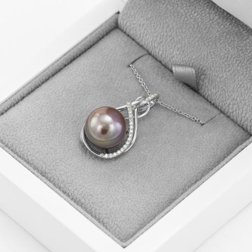 Anhänger mit Perle und Diamanten Renata