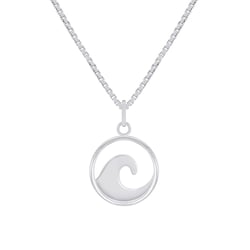 Silberne Anhänger in Wellenform Wave