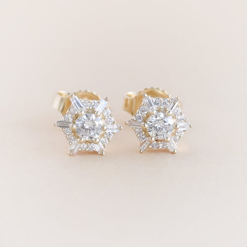 Ohrringe in Hexagonform mit Lab Grown Diamanten Shamil