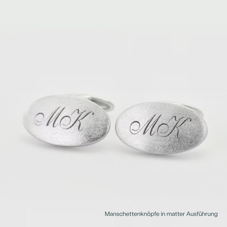 Goldene Manschettenknöpfe Initialen Gravur in Eppi-Geschenkbox 165901