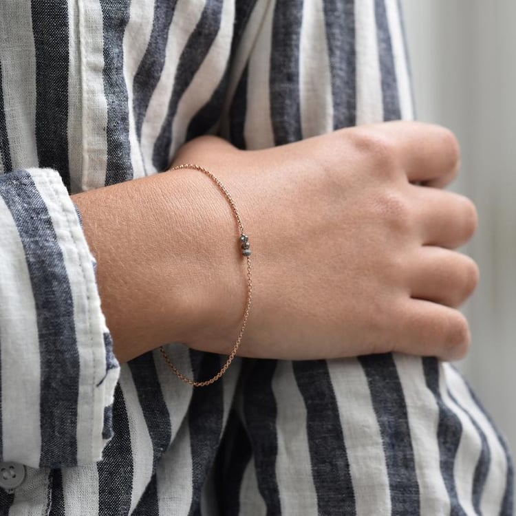 Goldarmband mit salt'n'pepper Diamanten Ulla 36342