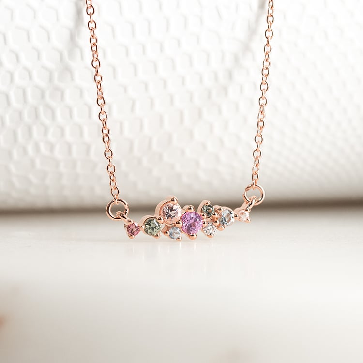 Cluster-Kette mit Edelsteinen Kianna 132093