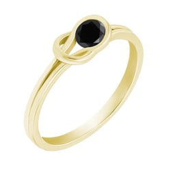 Goldring mit schwarzem Diamant Cearah