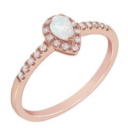 Goldring mit Opal und Diamanten Kezia