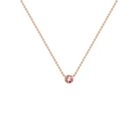 Silberne minimalistische Kette mit einem Morganit Glosie