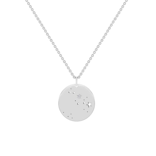 Goldener Anhänger mit Sternbild und Diamant Nyala