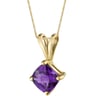 Lila Amethyst in Goldanhänger Rafyna