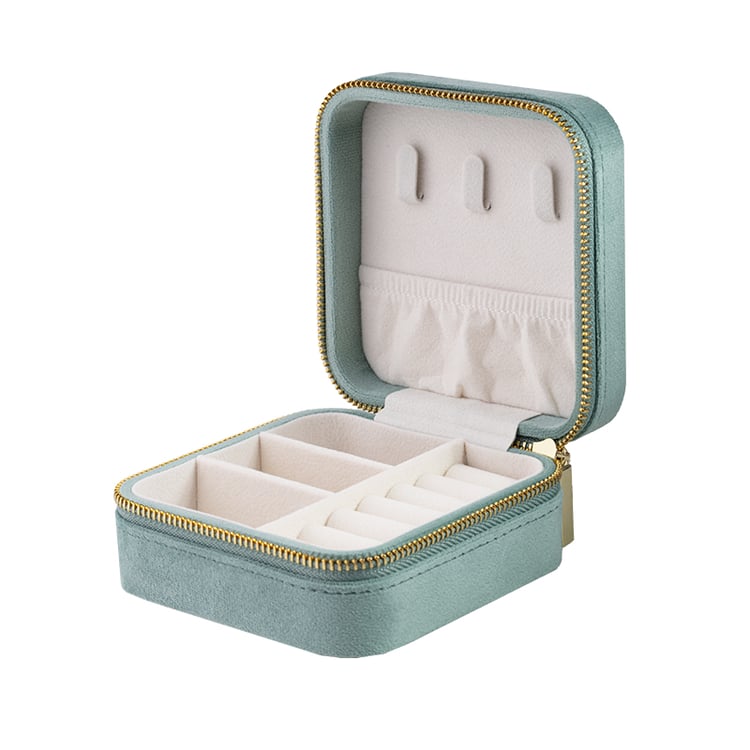 Mittelgroße grüne reise schmuckkästchen Stegall 146215