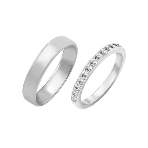 Eternity Ring mit Moissaniten und Komfortring für Herren Amire