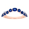 Eleganter Goldring mit Saphiren und Naturdiamanten Sona