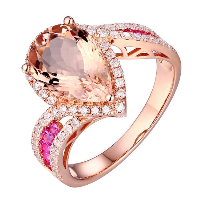 Goldring mit Morganit