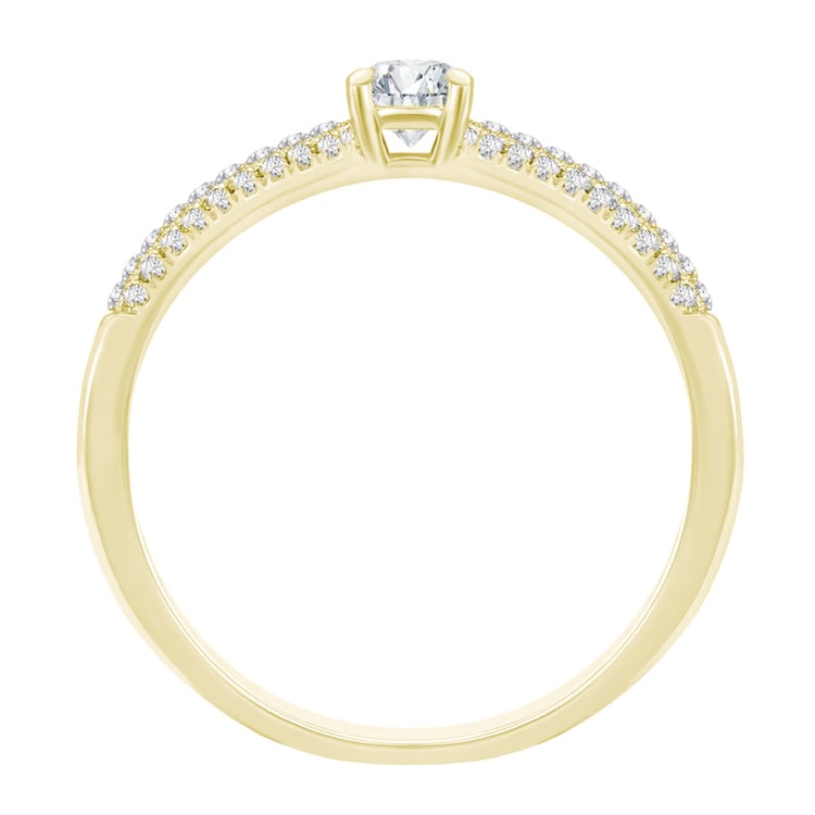 Verlobungsring mit Moissanit und Lab Grown Diamanten Kristen 100259