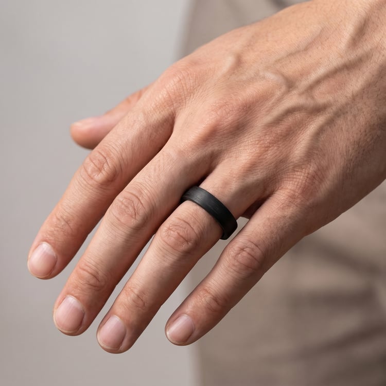 Leicht abgerundeter Carbonring Sammu 166769