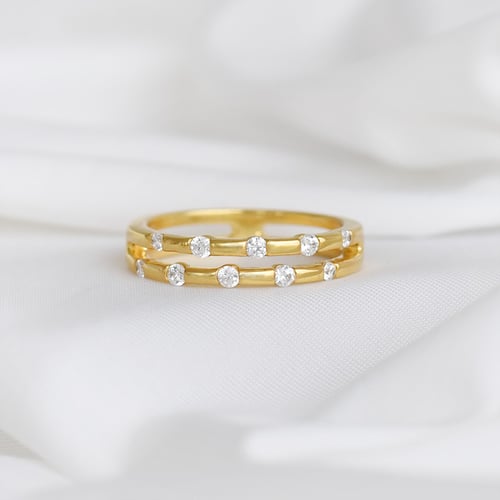 Doppelter Ring mit Lab Grown Diamanten Diklah