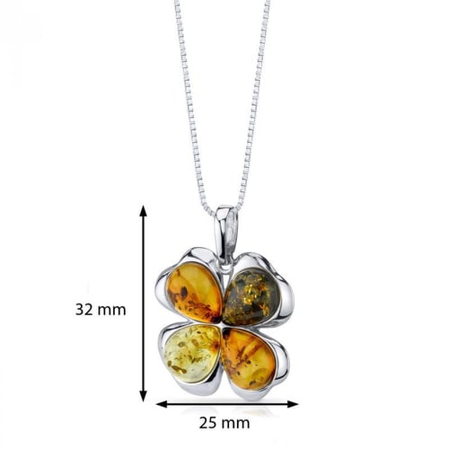 Silbernes Schmuckset mit Bernsteinen Ginger