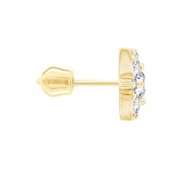 Ohrstecker mit Diamant-Blumen aus Gold Kassie