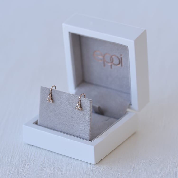 Goldene Kinderohrringe mit Lab Grown Diamanten Jasmine 145311