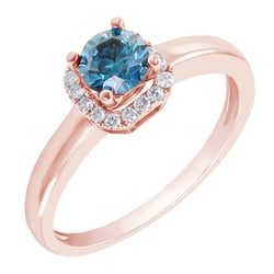 Verlobungsring mit blauem Diamant Katora