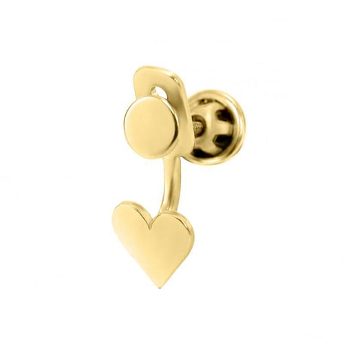 Goldene Ohrringe mit Herz 2 in 1 Arral