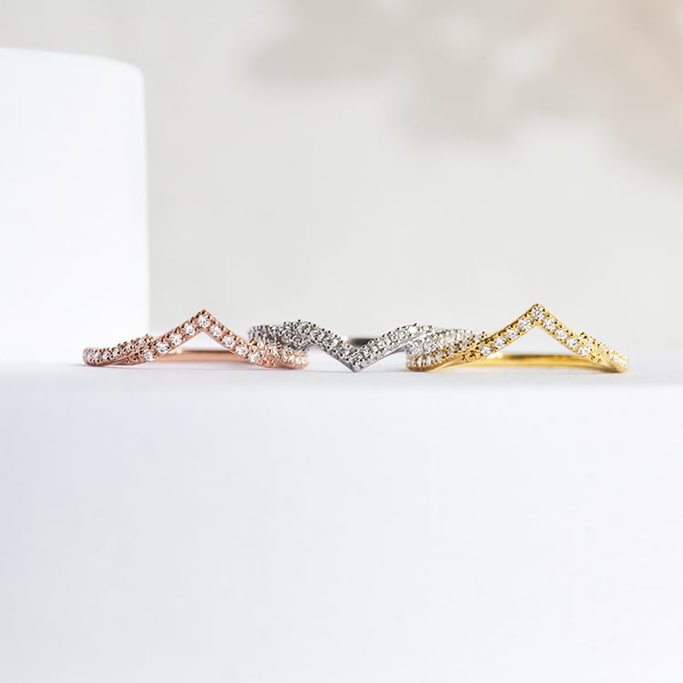 Eternityring in V-Form mit Lab Grown Diamanten Zach 142657