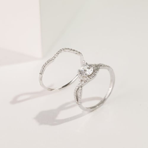Set Verlobungsring und Eheringe mit Diamanten Dayla