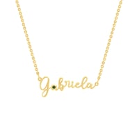Goldene Kette mit Namen und Edelstein Harlow