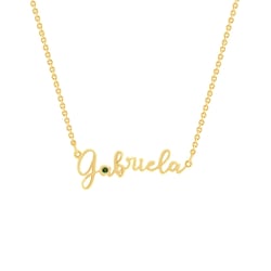 Goldene Kette mit Namen und Edelstein Harlow