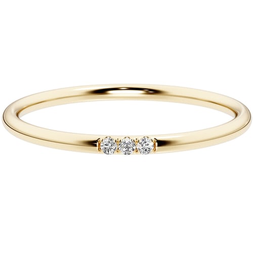 Zarter Ring mit drei Diamanten Sia