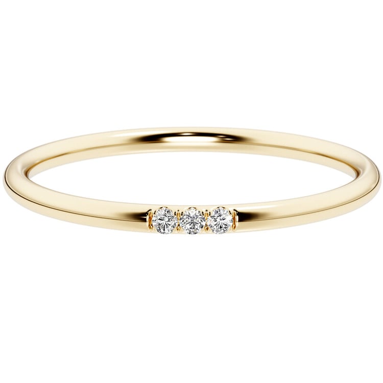 Zarter Ring mit drei Diamanten Sia 152522
